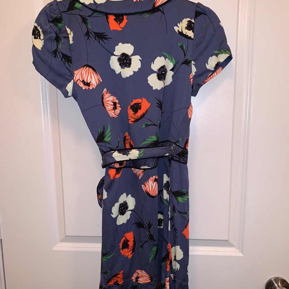 Urban/kimchi blue slate floral print wrap dress - Picture 4 of 4